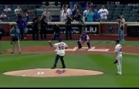 50 Cent Throws Out Terrible First Pitch At Mets Game